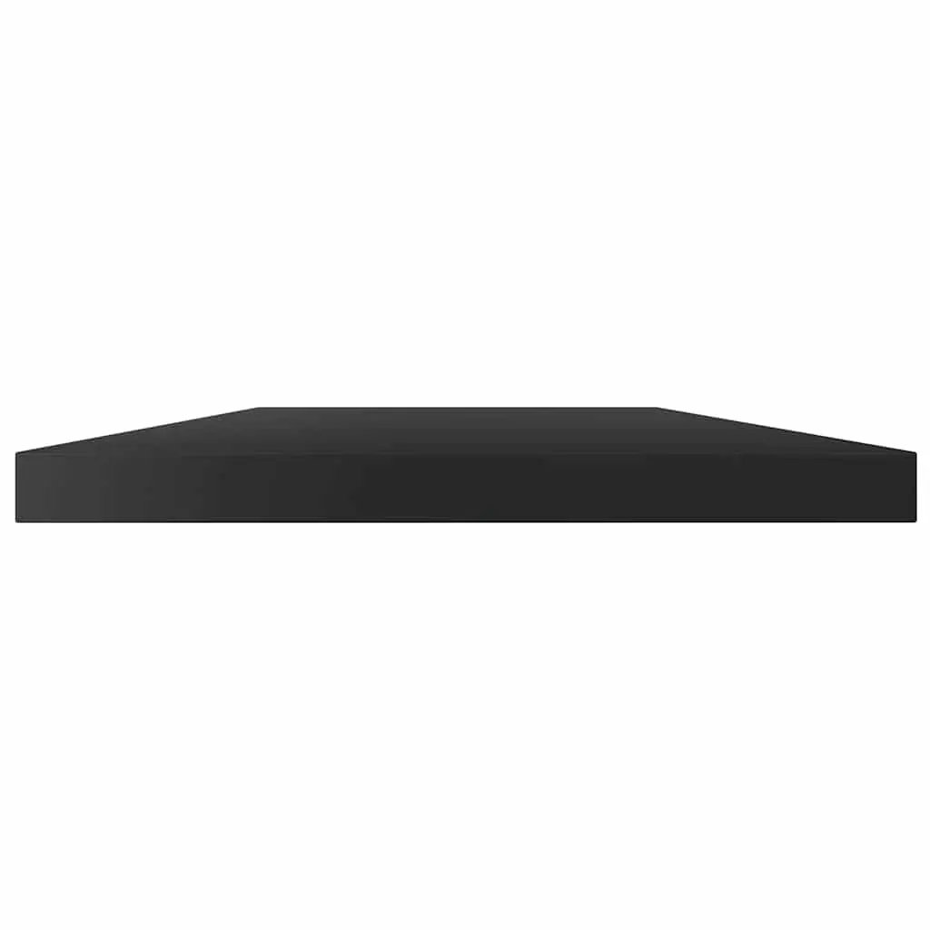 Bookshelf Boards High Gloss Black Engineered Wood 60x10x1.5cm Compact Storage 4 Piece Set