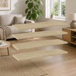 Sonoma Oak Bookshelf Boards - 4 pcs, 60x20x1.5 cm, Reliable