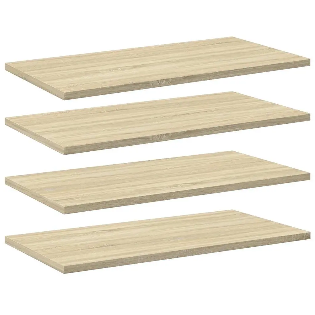 Engineered Wood Storage Shelves 4 Piece Sonoma Oak 60x30x1.5 cm Bookshelf Boards