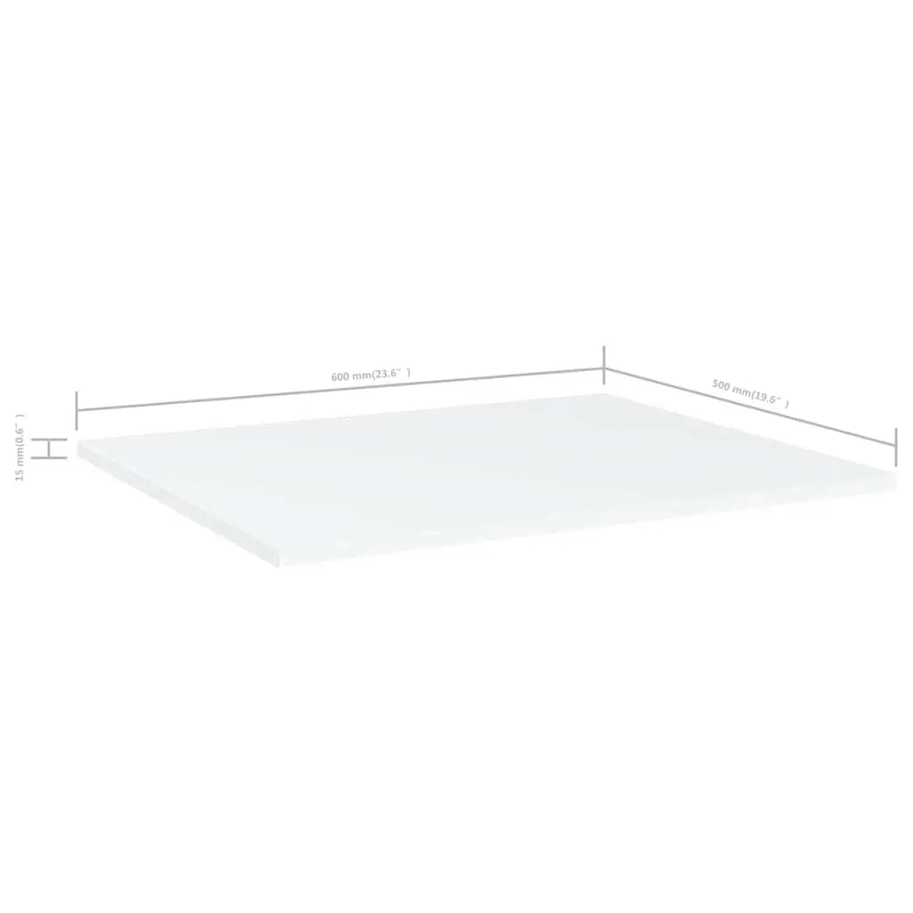 Floating Shelf Boards White 60 x 50 x 1.5 cm Wall Mount Storage Shelving Panels