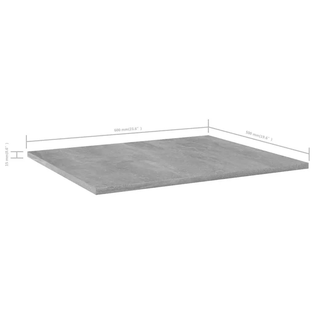Bookshelf Boards Grey 4 Piece Floating Wall Shelves Storage Display Unit