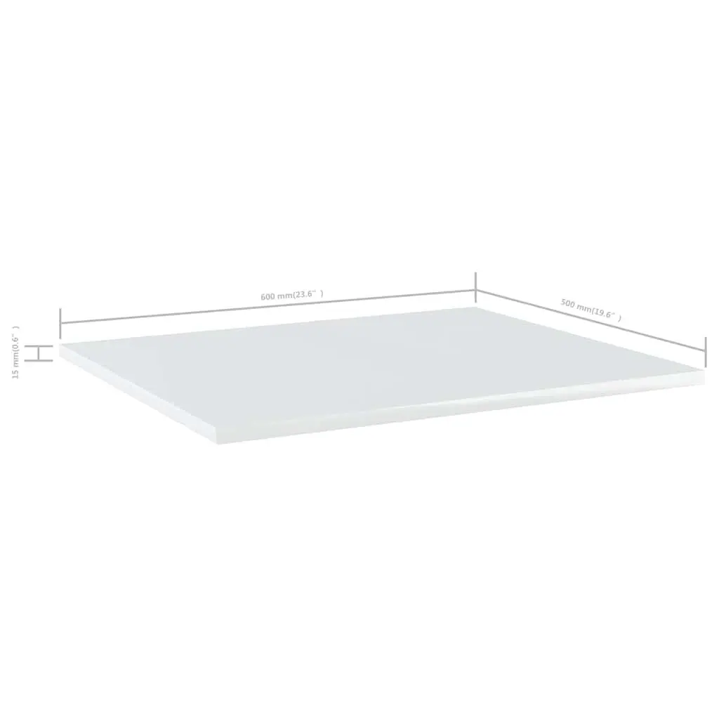 Floating Shelf Boards White 60 x 50 cm Wall Mounted Storage Display Shelving Set of 4