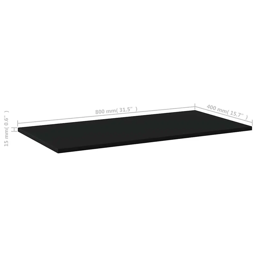 Floating Shelf Boards Black 80 x 40 cm Wall Mount Storage Shelving Unit