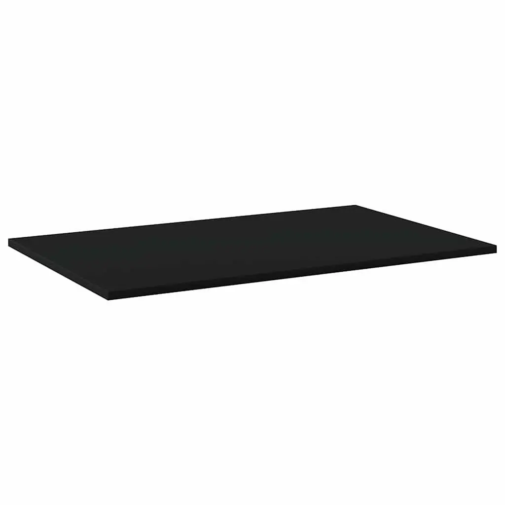 Floating Shelf Boards Black 80 x 50 cm Wall Mounted Storage Shelving Panel Set 4 Piece