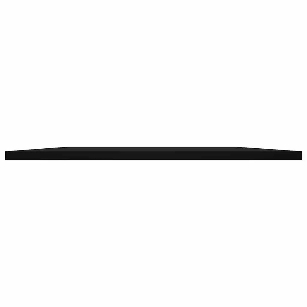 Floating Shelf Boards Black 80 x 50 cm Wall Mounted Storage Shelving Panel Set 4 Piece
