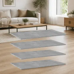 Compact Grey Floating Shelf Boards 4 Pack - Functional Design