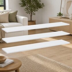 Floating Bookshelf Boards - Stylish and Practical 4 Pack