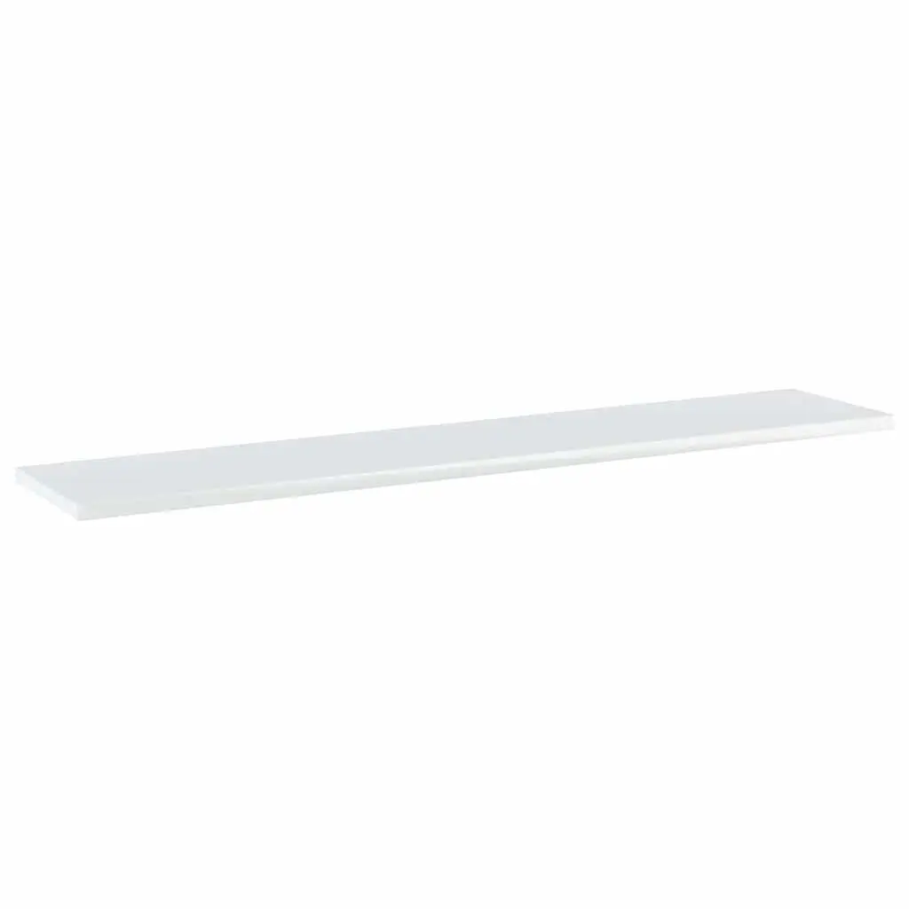 Floating Shelf Boards White Set of 4 Engineered Wood Wall Mount Storage Display Organizer