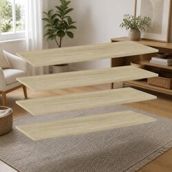 Floating Shelf Boards - 4 Pack with Storage Solutions