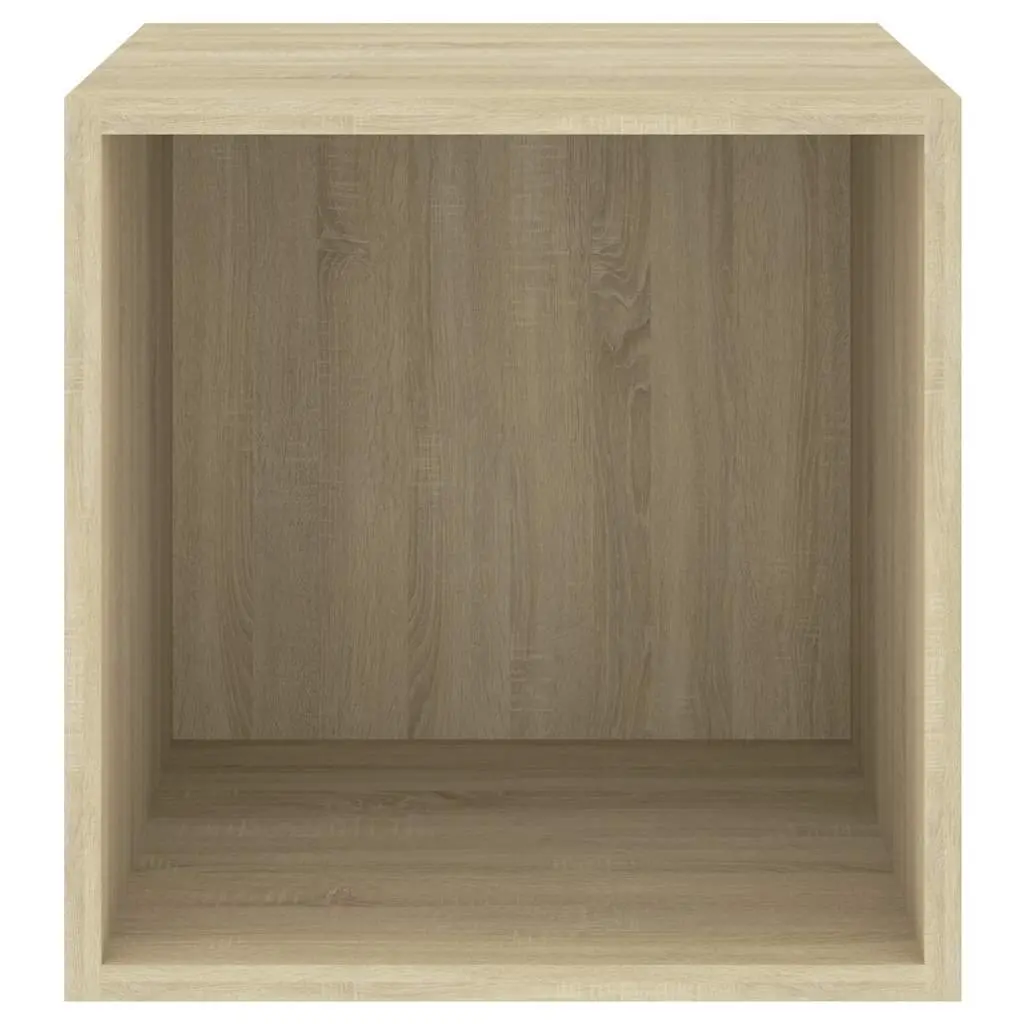 Wall Cabinet Brown 37x37x37 cm Floating Storage Shelves Engineered Wood Set of 2