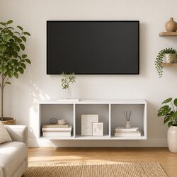 Efficient Wall-Mounted TV Cabinet with Spacious Compartments