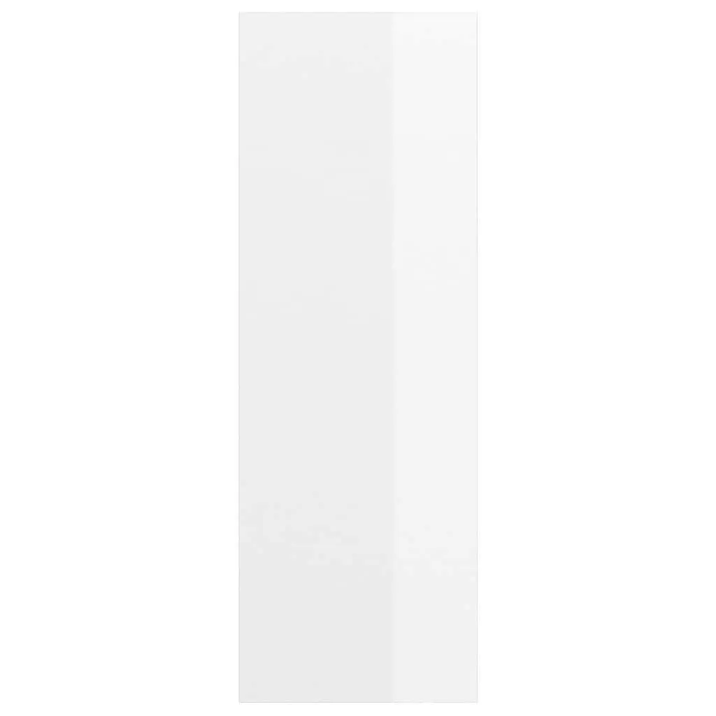 Wall-mounted TV Cabinet High Gloss White 3 Compartments Organised Storage Display
