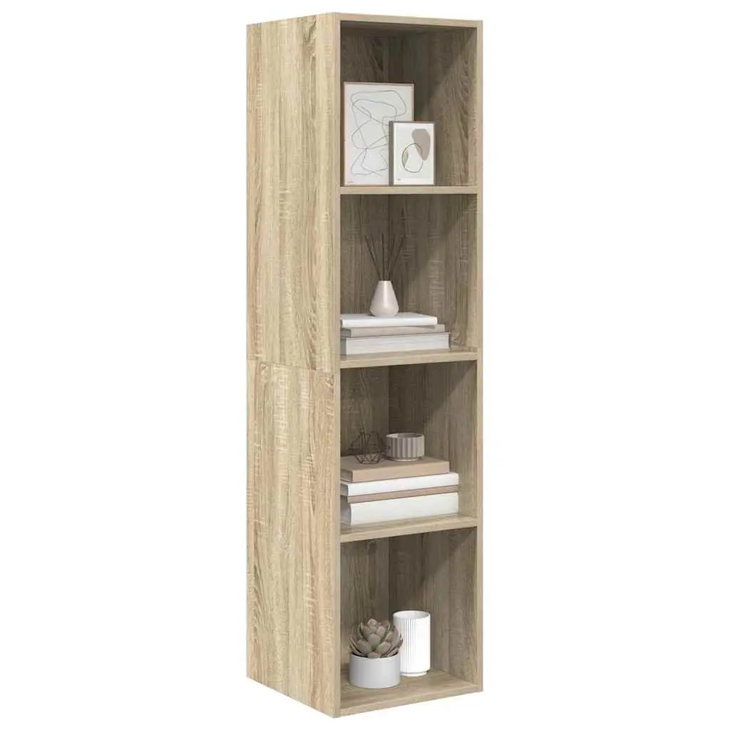 Wall-mounted TV Cabinet Brown 37 x 37 x 142.5 cm Vertical Horizontal Mount Storage Organiser