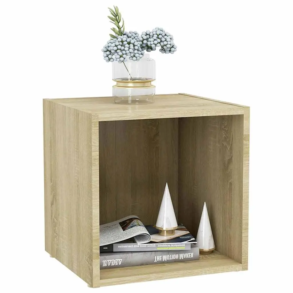 TV Cabinets Brown 37x35x37 cm 2 Piece Ground Stand Storage Unit