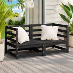 Black Outdoor Corner Sofa