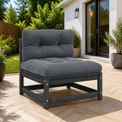 Grey Outdoor Middle Sofa: Simple and Effective