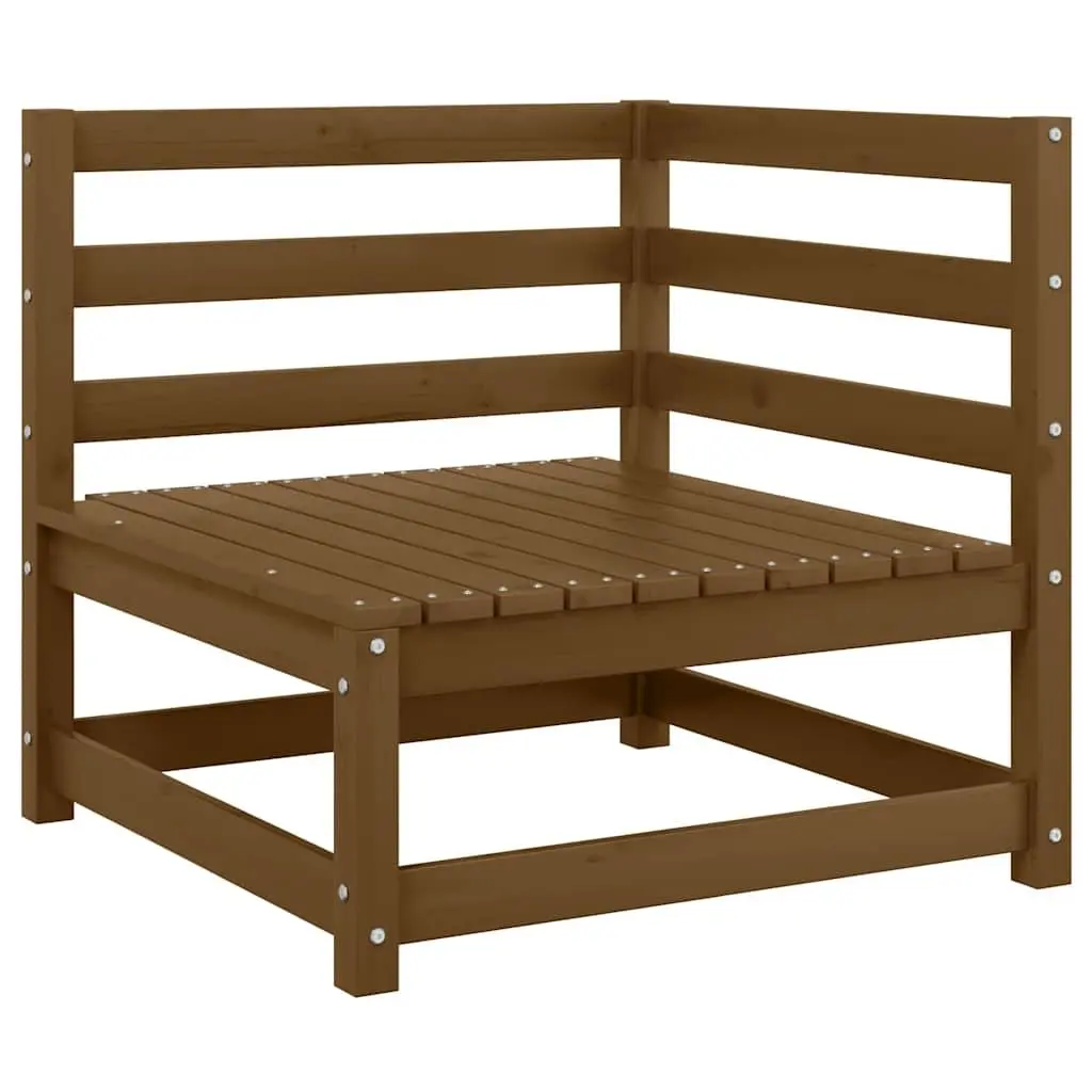 Outdoor 2-Seater Sofa Garden Lounge Furniture with Cushions Modular Brown Seat