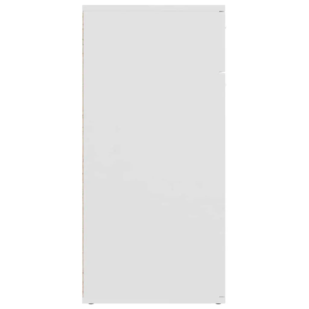 Sideboard Storage Cabinet White 80x36x75cm 2 Doors Drawer Minimalist Home Furniture