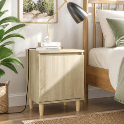 Compact Sonoma Oak Bedside Table - Functional Design 40x30x50cm