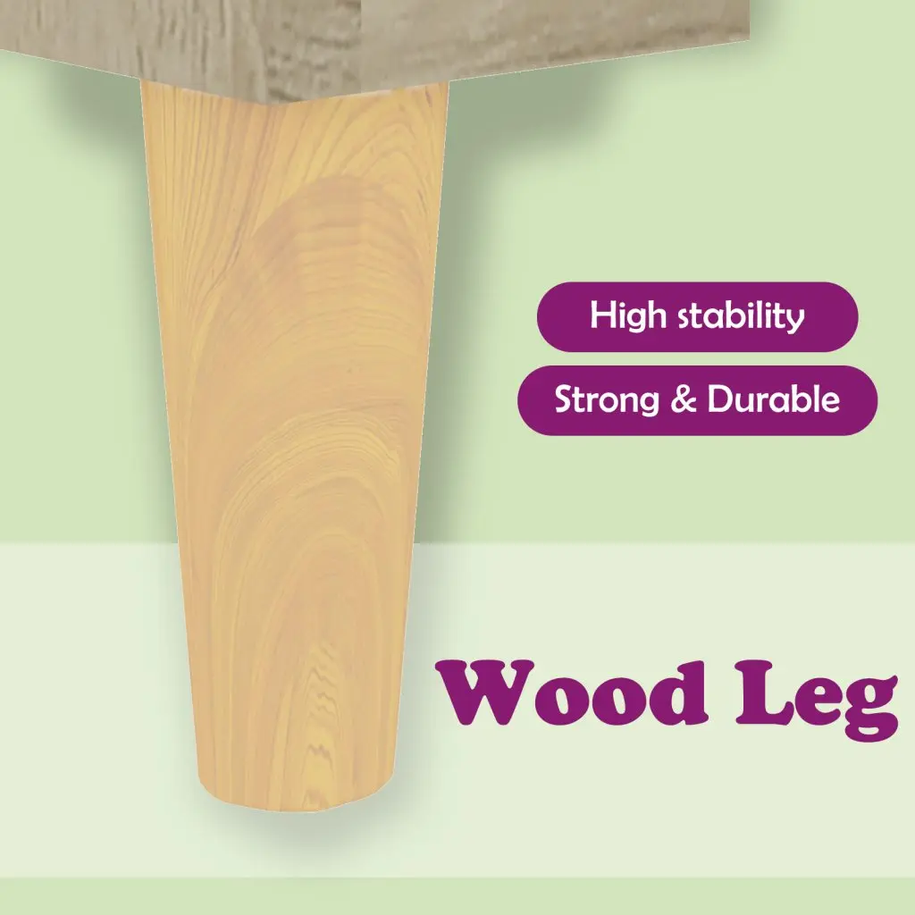 Bedside Table Sonoma Oak 40x30x50cm Wooden Legs Reversible Door Hinge