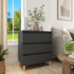 Grey Scandinavian Sideboard with Sturdy Construction