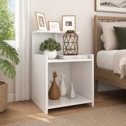 White Bedside Table with Easy Storage Solutions