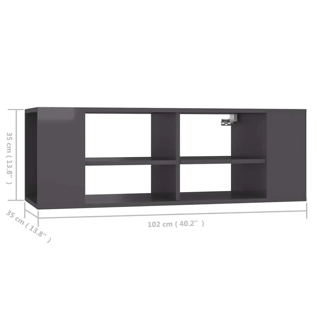 Wall-Mounted TV Cabinet with Storage