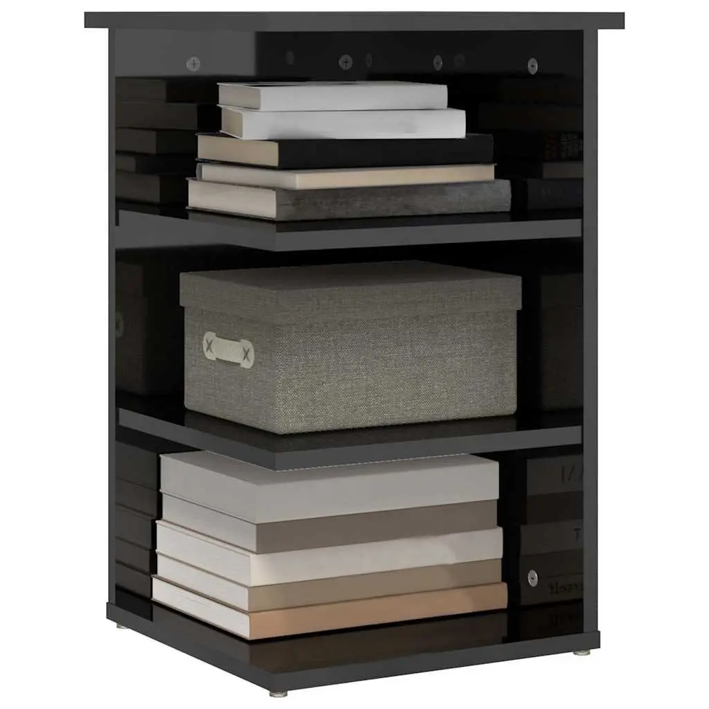 Grey Side Cabinet 35W x 35D x 55H cm with 3 Shelves for Storage and Organization
