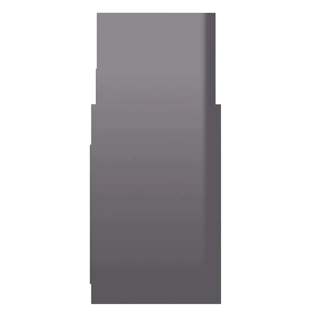 Side Cabinet Grey 60 x 26 x 60 cm 6 Shelves Storage Unit Living Room Furniture