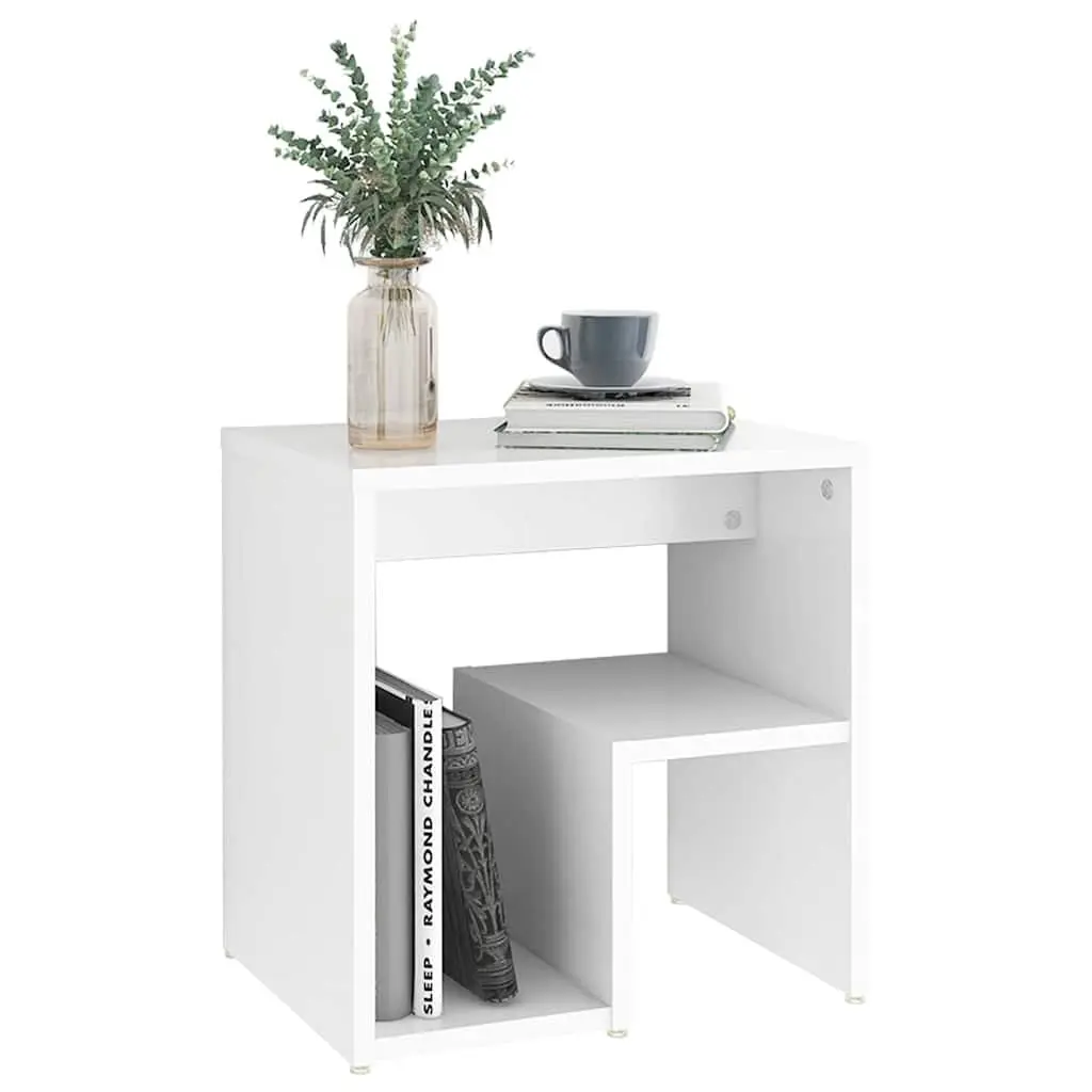 Bedside Table White 40x30x40 cm Engineered Wood 2 Pack