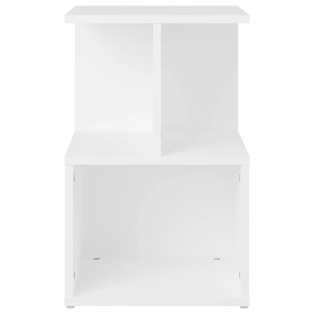 Set of 2 Bedside Cabinets White 35x35x55 cm Open Compartment Storage Nightstand