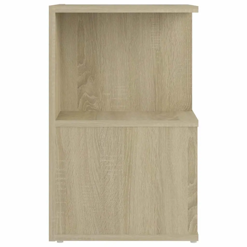 Bedside Cabinets Set 2 pcs Brown Engineered Wood Nightstand Storage Open Shelves