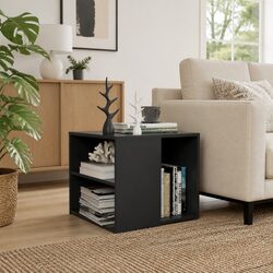 Grey Side Table with Ample Storage Capacity