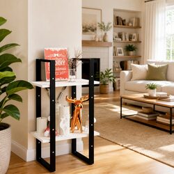 2-Tier White Book Cabinet with Ample Storage