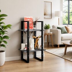 2-Tier Book Cabinet in Grey Color