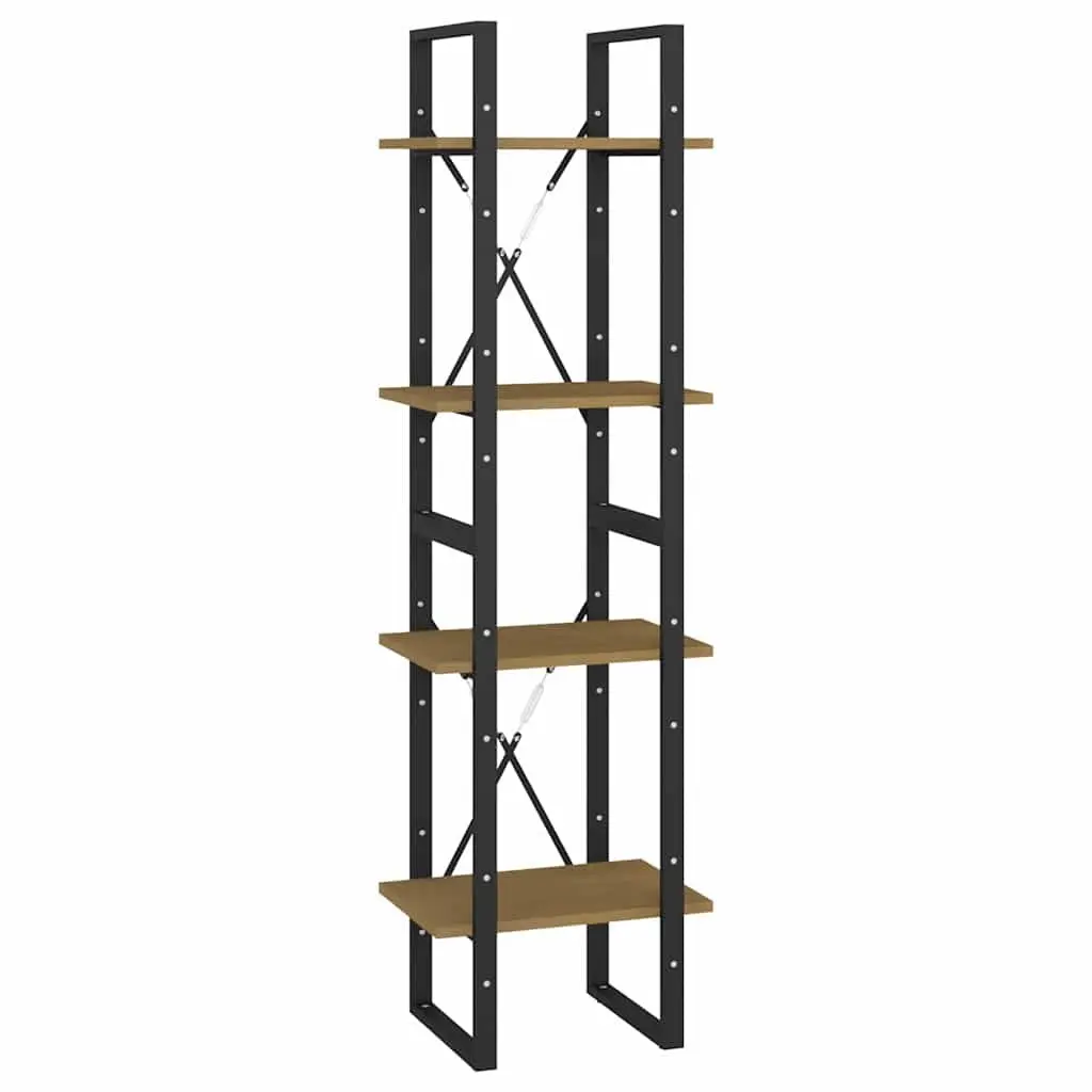 4-Tier Book Cabinet 40x30x140 cm Standing Bookshelf Storage Shelving Unit Brown