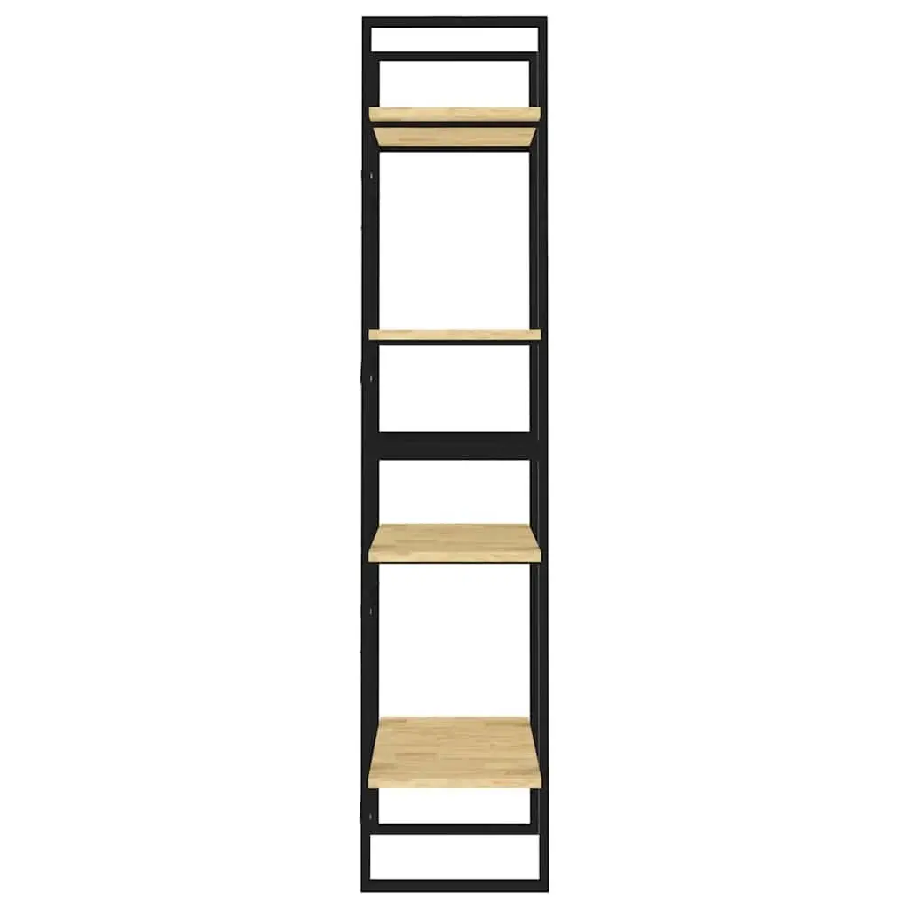 Solid Pine Wood 4-Tier Shelving Unit Book Cabinet Brown 60x30x140cm Sturdy Storage Bookshelf