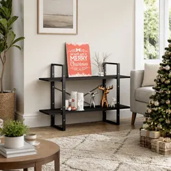 Compact 2-Tier Book Cabinet for Efficient Storage