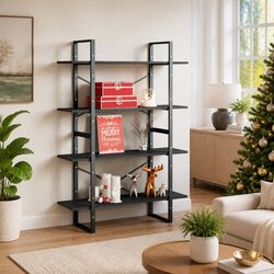 Compact and Modern 4-Tier Bookshelf