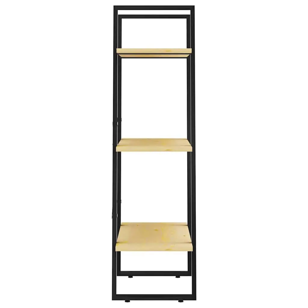 Solid Pine Wood Storage Shelf Brown 60x30x105 cm Standing Display Rack