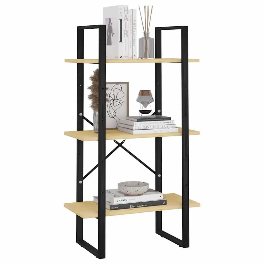 Solid Pine Wood Storage Shelf Brown 60x30x105 cm Standing Display Rack
