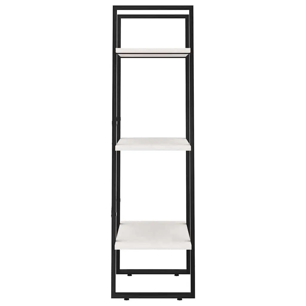 Storage Shelf White Solid Pine Wood Freestanding Display Stand 60W x 30D x 105H cm