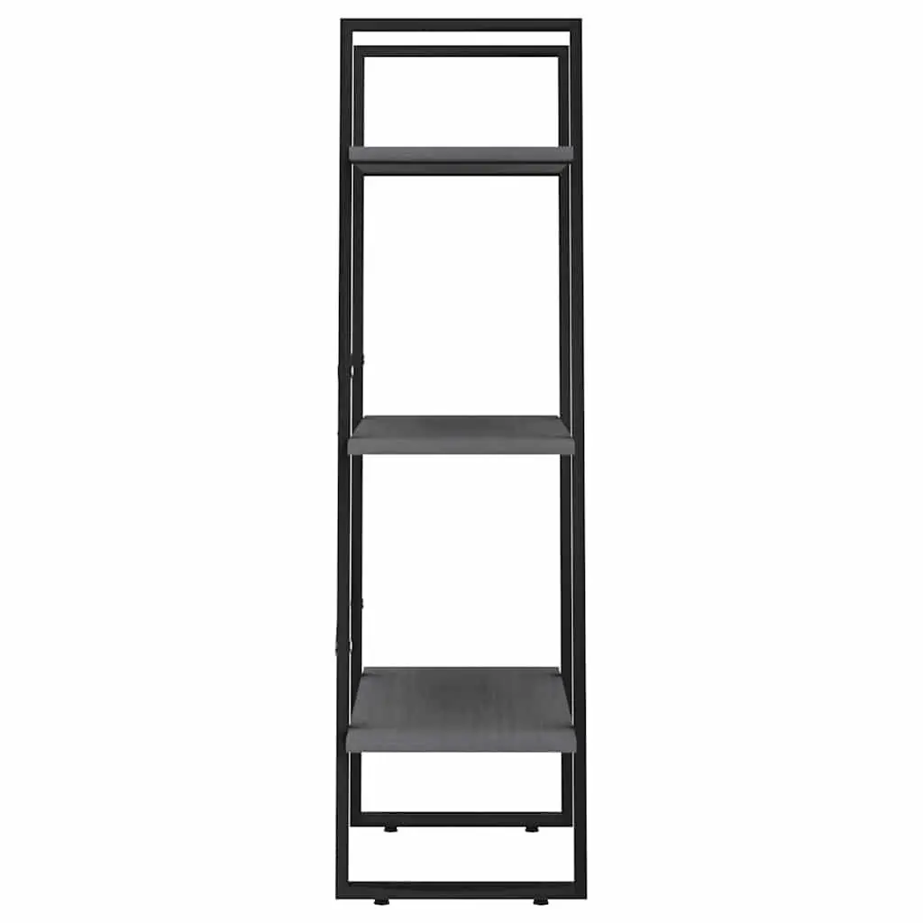 Pine Wood Storage Shelf Grey 60x30x105 cm Multifunctional Display Rack for Home and Professional Use
