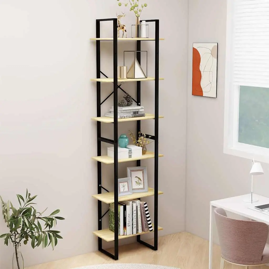 Storage Shelf Brown 60x30x210 cm Wooden Bookcase Display Stand Shelving Unit