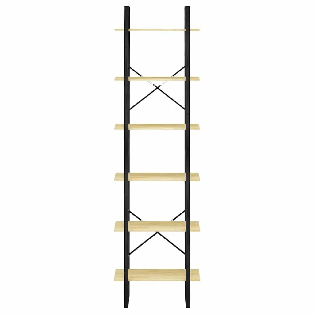 Storage Shelf Brown 60x30x210 cm Wooden Bookcase Display Stand Shelving Unit