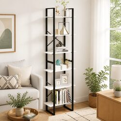 White Storage Shelf 60x30x210 cm