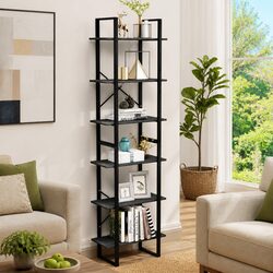 Compact Grey Storage Shelf 60x30x210cm with Pine Frame