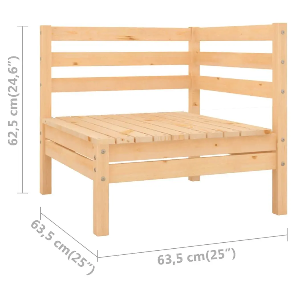 3 Piece Wooden Garden Lounge Set Pallet Design Outdoor Patio Furniture Brown