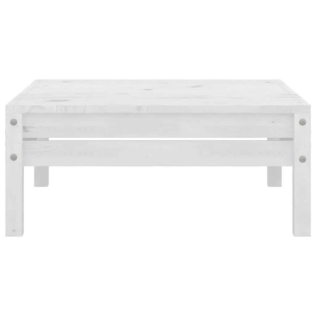 3 Piece Garden Lounge Set Solid Pinewood White Patio Furniture Outdoor Sofa