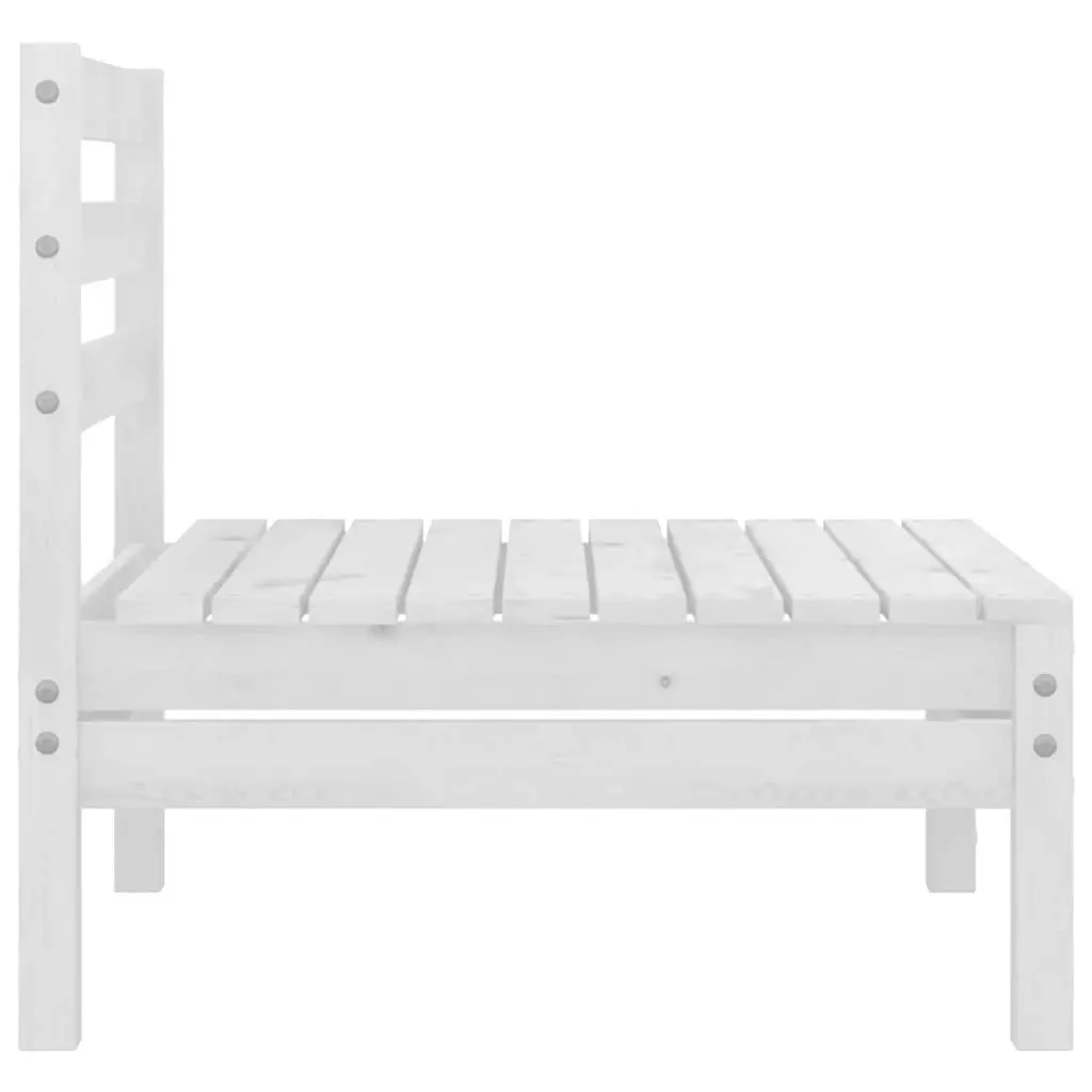 Garden Lounge Set White 4 Piece Modular Outdoor Patio Furniture